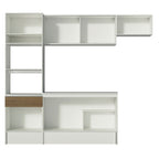 Armário de Cozinha Completa 240cm Branco/Rustic Topazio Madesa 01