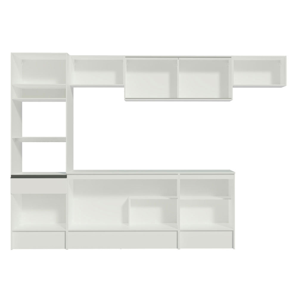 Armário de Cozinha Completa 300cm Branco Topazio Madesa 01