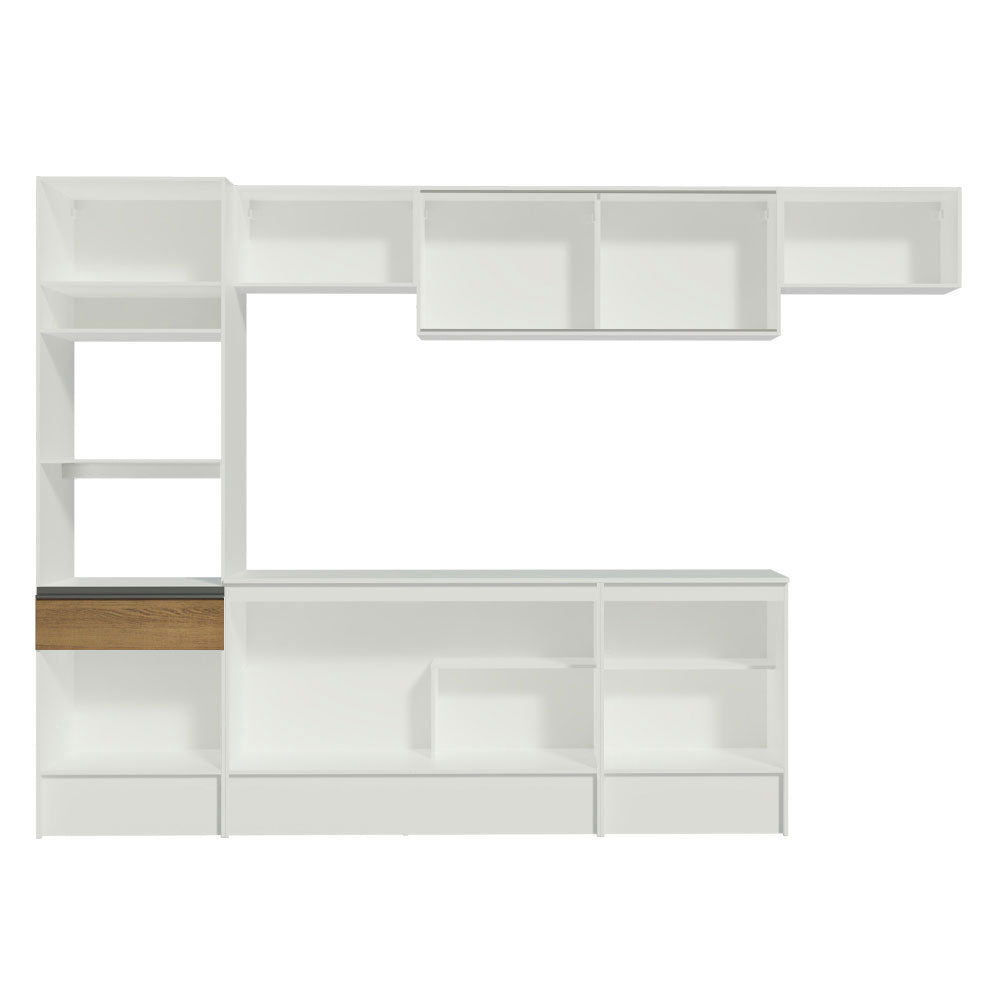 Armário de Cozinha Completa 300cm Branco/Rustic Diamante Madesa 02