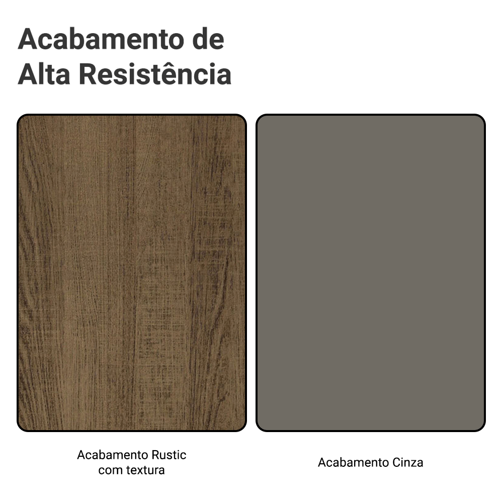 Armário de Cozinha Completa 270 cm Rustic/Cinza Vik Madesa 07
