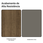 Armário de Cozinha Completa 270 cm Rustic/Cinza Vik Madesa 07