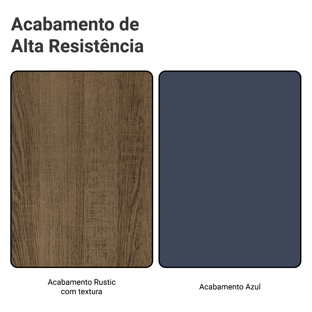 Armário de Cozinha Completa 270 cm Rustic/Azul Vik Madesa 07