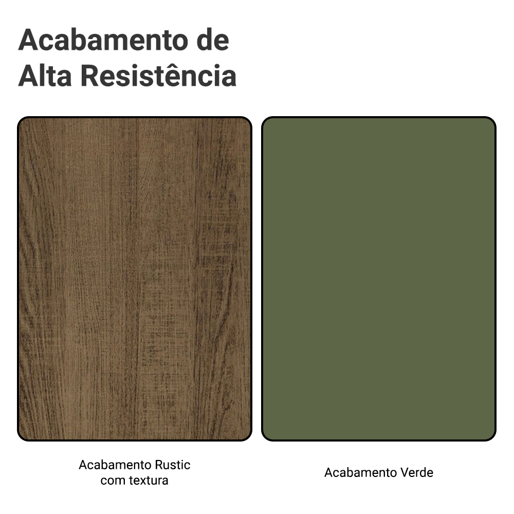 Armário de Cozinha Completa 270 cm Rustic/Verde Vik Madesa 07