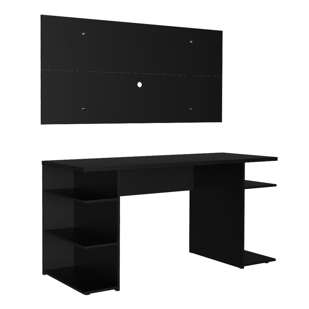 Mesa para Computador Gamer Madesa 9409 e Painel para TV até 50 Polegadas Preto