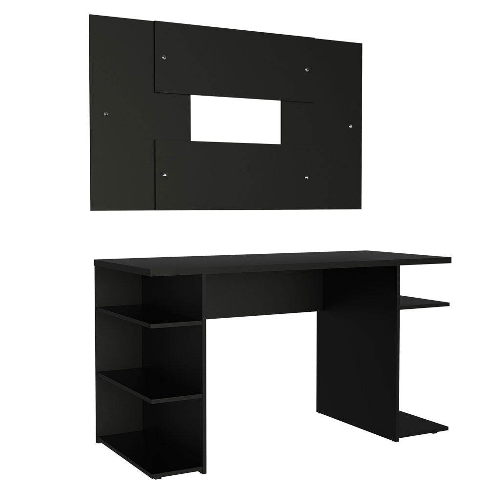 Mesa para Computador Gamer Madesa 9409 e Painel para TV até 58 Polegadas Preto
