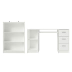 Escrivaninha Madesa Alaska + Estante Livreiro 6907 Branco