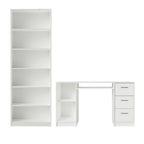 Escrivaninha Madesa Alaska + Estante Livreiro 6908 Branco