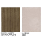 Conjunto Sala de Jantar Mesa Tampo de Madeira 4 Cadeiras Rustic/Bege Marilyn Madesa