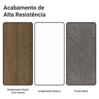 Conjunto Sala de Jantar Tampo de Madeira 4 Cadeiras Rustic/Branco/Silver Arles Madesa