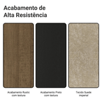 Conjunto Sala de Jantar Tampo com Vidro 4 Cadeiras Rustic/Preto/Imperial Todi Madesa