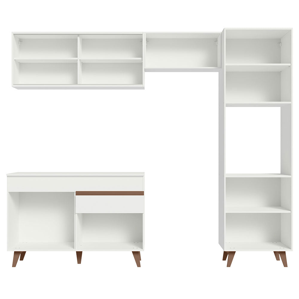 Armário de Cozinha Completa 250cm Branco Reims Madesa XA03
