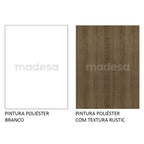 Guarda-Roupa Casal 100% MDF Madesa Royale 3 Portas de Correr com Pés Branco/Rustic
