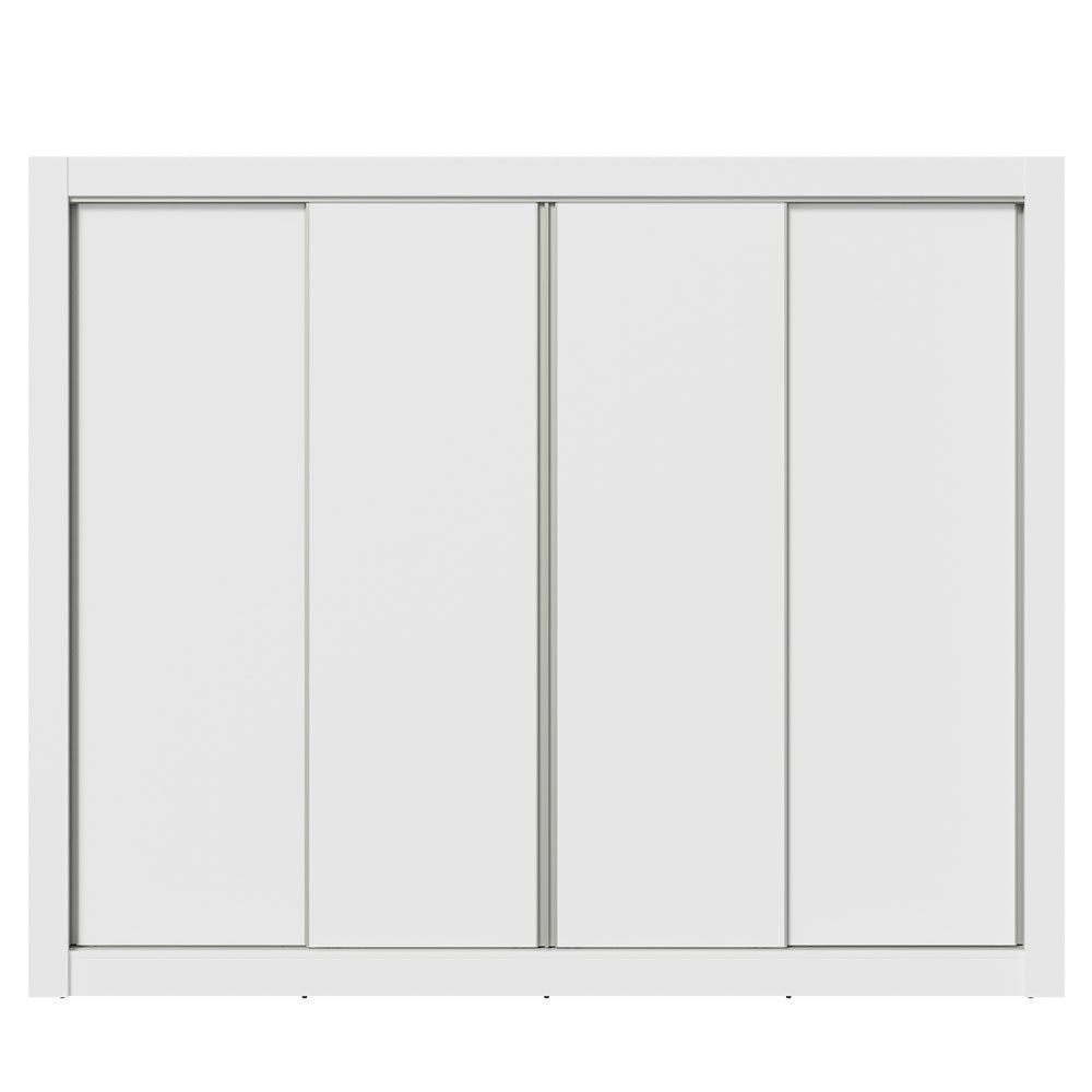 Guarda-Roupa Casal Madesa Montana 4 Portas de Correr Branco