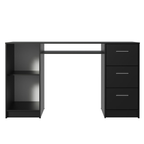 Escrivaninha Madesa Alaska 3 Gavetas 1 Porta Preto