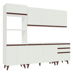 Armário de Cozinha Completa 250cm Branco Reims Madesa