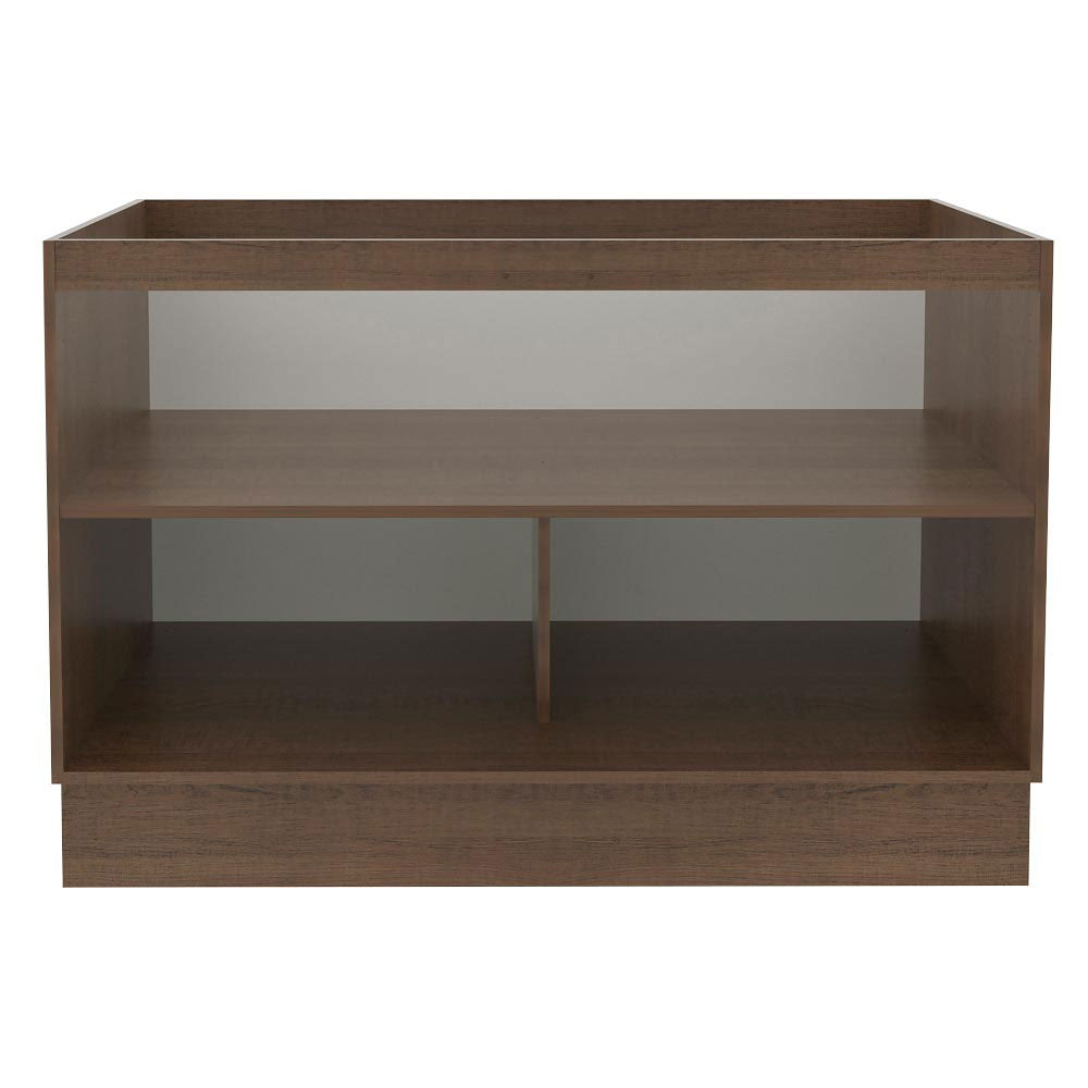 Balcão Gabinete de Pia Madesa Lux 120 cm 2 Portas (Sem Tampo) Rustic/Preto