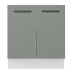 Balcão de Cozinha Madesa Agata 70 x 60 cm 2 Portas (Sem Tampo) Branco/Cinza