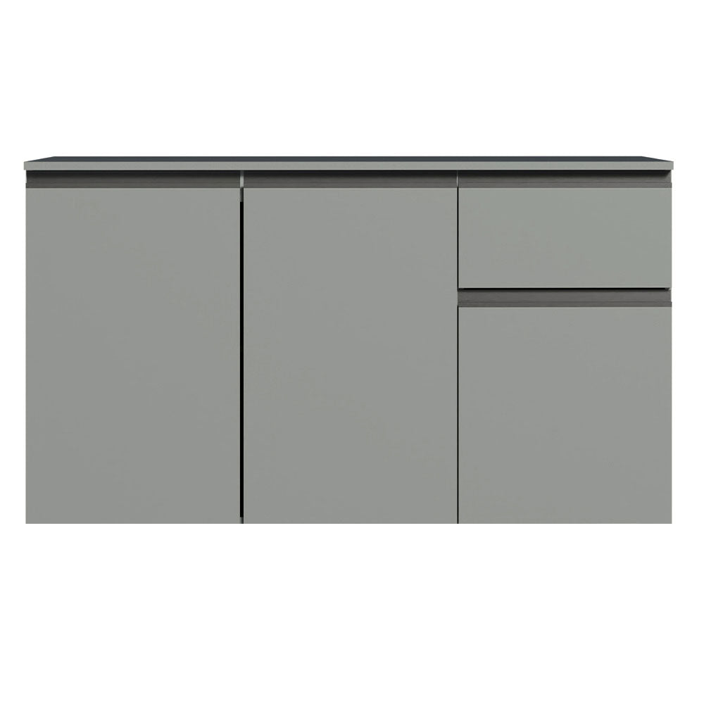 Balcão de Pia 3 Portas 1 Gaveta Suspenso Cinza Nice Madesa