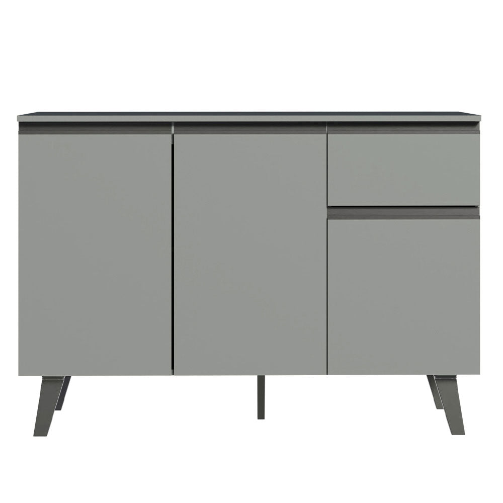 Balcão 3 Portas 1 Gaveta Com Pés Cinza Nice Madesa