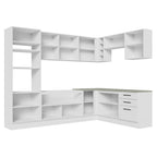 Armário de Cozinha Completa de Canto 479cm Branco Agata Madesa 01