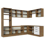 Armário de Cozinha Completa de Canto 479cm Rustic Branco Agata Madesa 01