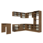 Armário de Cozinha Completa de Canto 504cm Rustic Glamy Madesa 01
