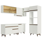 Armário de Cozinha Completa de Canto 402cm Branco Reims Madesa 02