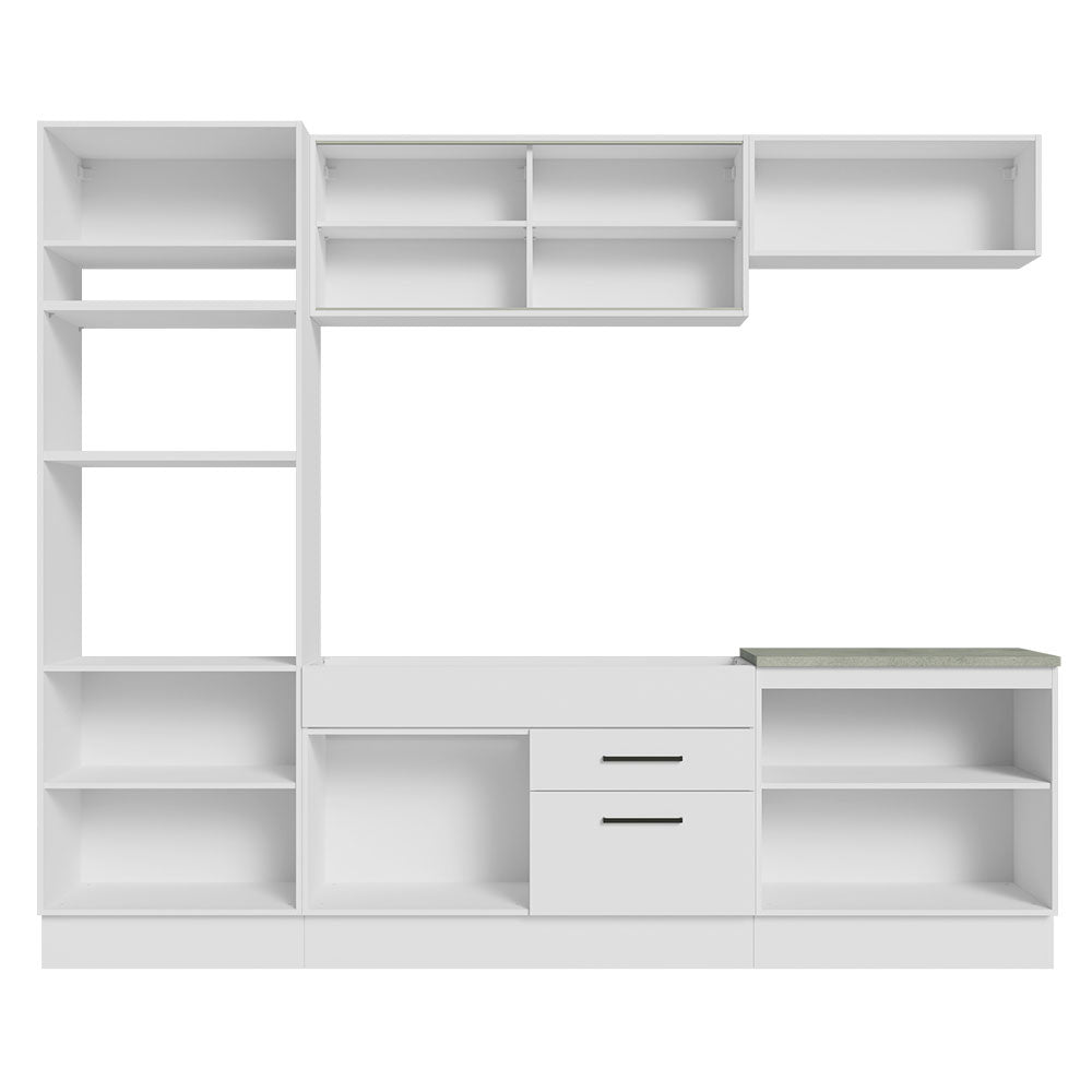 Armário de Cozinha Completa 270cm Branco Agata Madesa 03