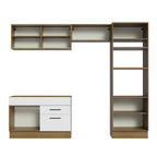 Armário de Cozinha Completa 270cm Rustic/Branco Agata Madesa 05