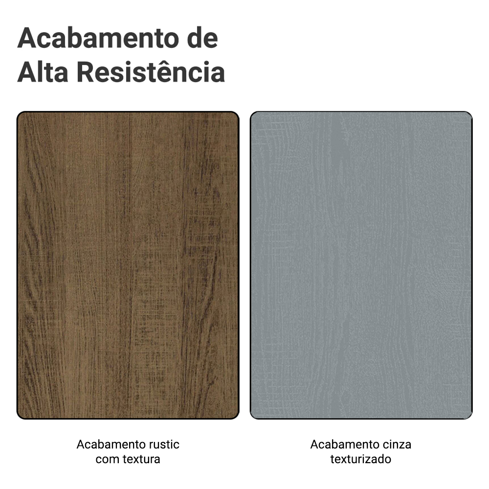 Armário de Cozinha Completa 270 cm Rustic/Cinza Agata Madesa 12