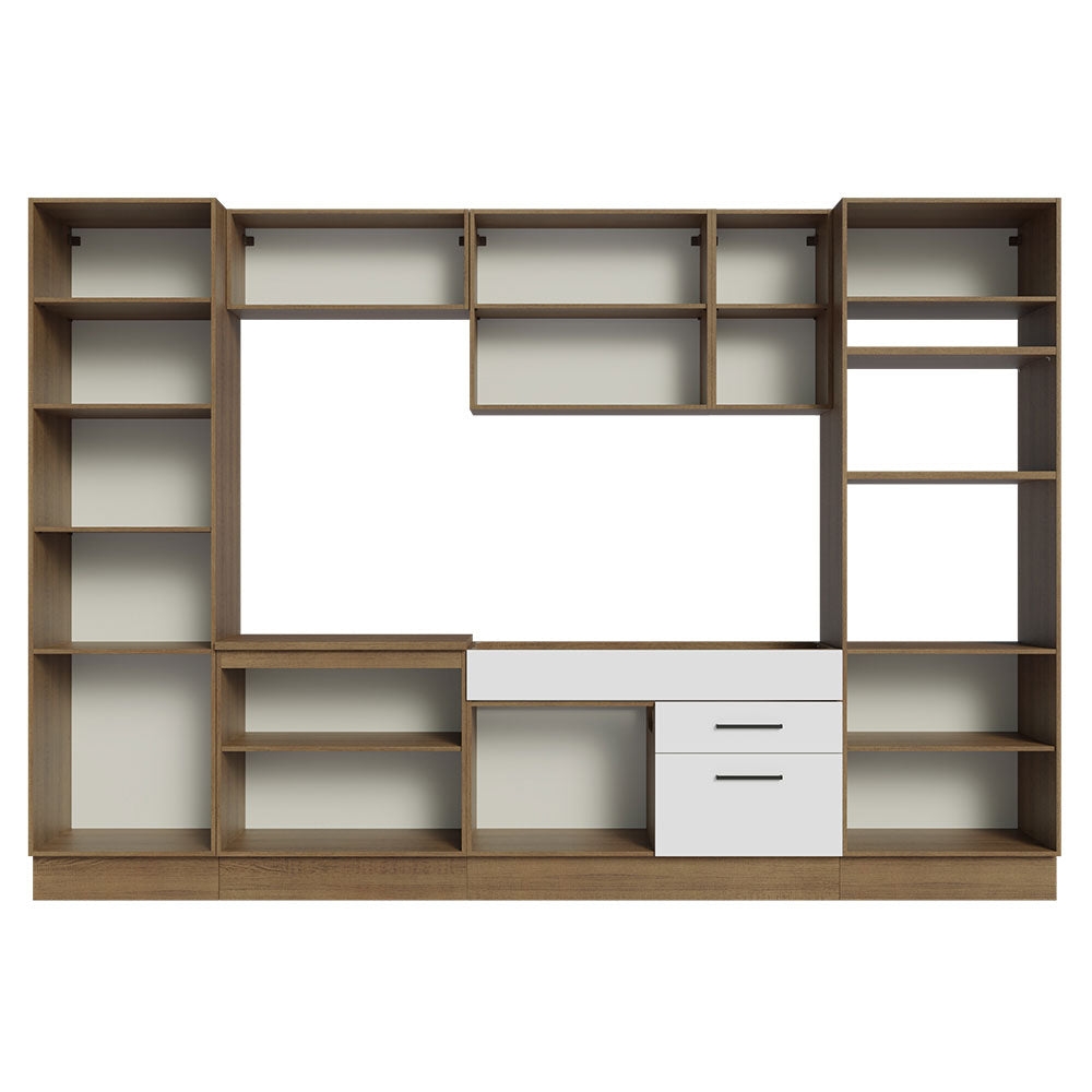 Armário de Cozinha Completa 330cm Rustic/Branco Agata Madesa 02