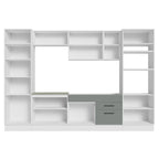 Armário de Cozinha Completa 330cm Branco/Cinza Agata Madesa 02