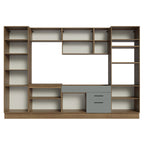 Armário de Cozinha Completa 330cm Rustic/Cinza Agata Madesa 02