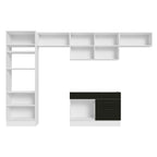 Armário de Cozinha Completa 350cm Branco/Preto Agata Madesa 01