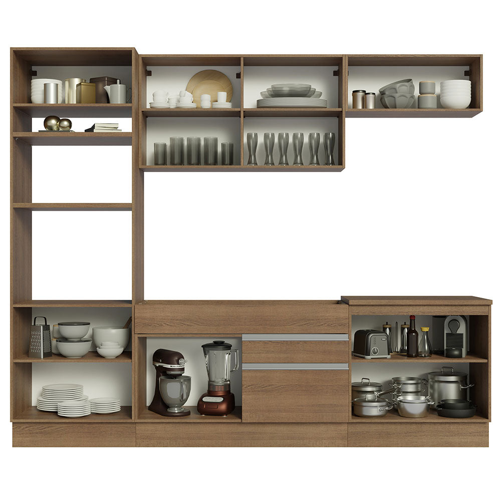 Armário de Cozinha Completa 270cm Rustic Glamy Madesa 13