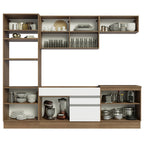 Armário de Cozinha Completa 270cm Rustic/Branco Glamy Madesa 13