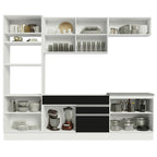 Armário de Cozinha Completa 270cm Branco/Preto Glamy Madesa 13
