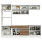 Armário de Cozinha Completa 270cm Branco/Rustic Glamy Madesa 13