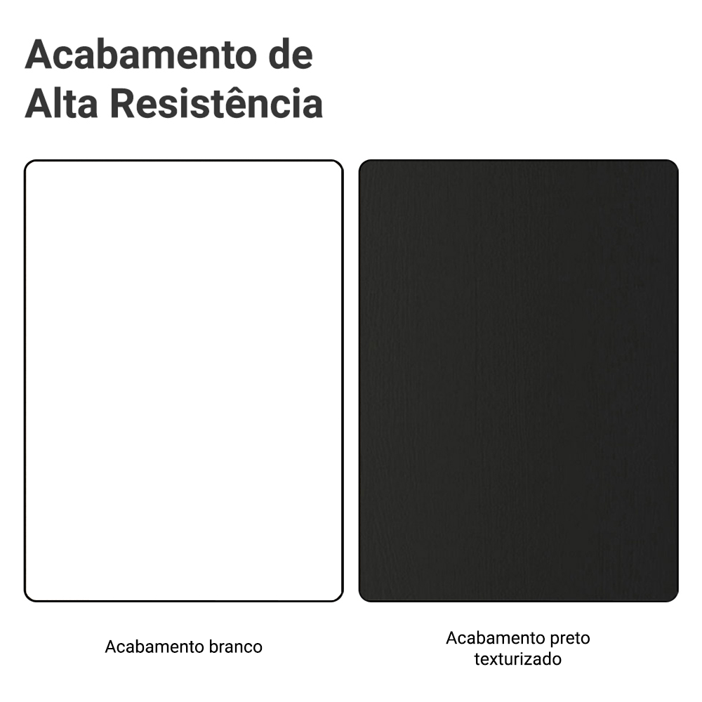 Armário de Cozinha Completa 270 cm Branco/Preto Glamy Madesa 17