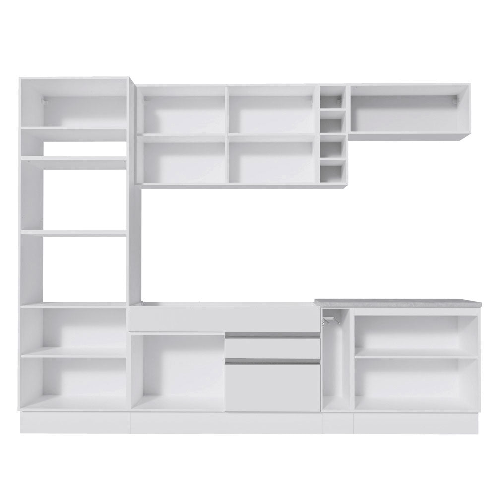 Armário de Cozinha Completa 290cm Branco Vicenza Madesa 12