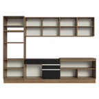 Armário de Cozinha Completa 310cm Rustic/Preto Glamy Madesa 02
