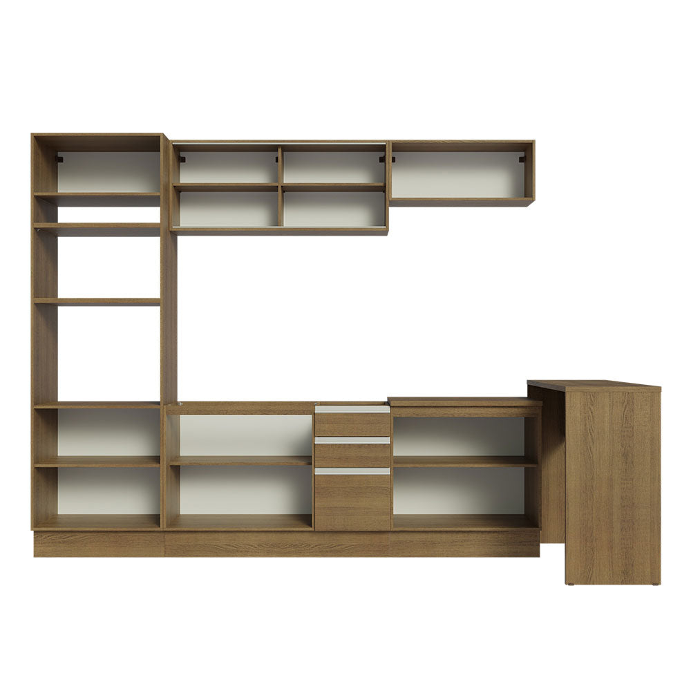 Armário de Cozinha Completa 315cm Rustic Glamy Madesa 01
