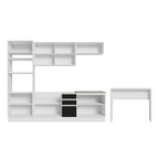 Armário de Cozinha Completa 315cm Branco/Preto Glamy Madesa 02