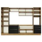 Armário de Cozinha Completa 320 x 60 cm Rustic/Preto Lux Madesa 03