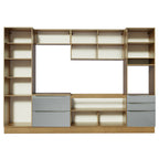 Armário de Cozinha Completa 320 x 60 cm Rustic/Cinza Lux Madesa 03