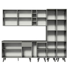 Armário de Cozinha Completa 260cm Cinza Nice Madesa 05
