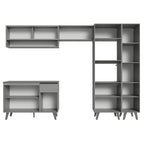 Armário de Cozinha Completa 300cm Cinza Nice Madesa 08