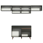 Armário de Cozinha Compacta Reims 260cm Preto Reims Madesa 03