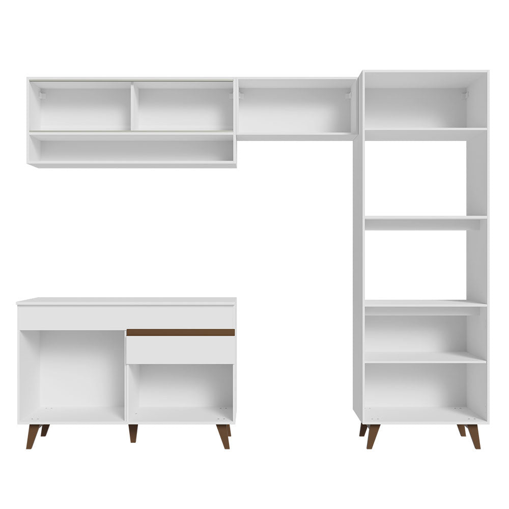 Armário de Cozinha Completa 260cm Branco Reims Madesa 12