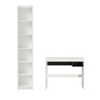 Escrivaninha Madesa Rubi + Estante Livreiro 6906 Branco